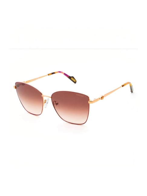 Buy Guess GUS001885874FSG Brown Butterfly Sunglasses for Women