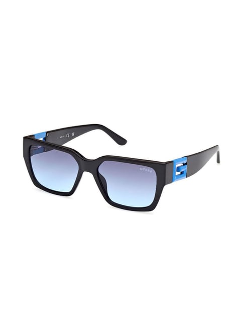 Guess GUS79165592WSG Blue UV Protected Rectangular Sunglasses for Women