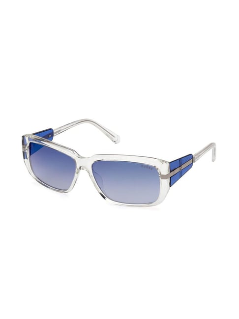 Guess GUS000906027XSG Blue UV Protected Rectangular Sunglasses for Men-picture-13