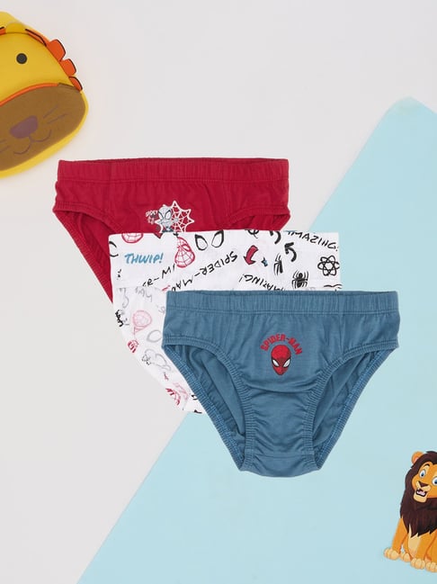 Pantaloons Junior Boys Multicoloured Briefs - Pack of 3