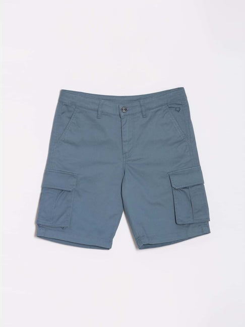 Allen Solly Kids Blue Regular Fit Shorts-picture-13
