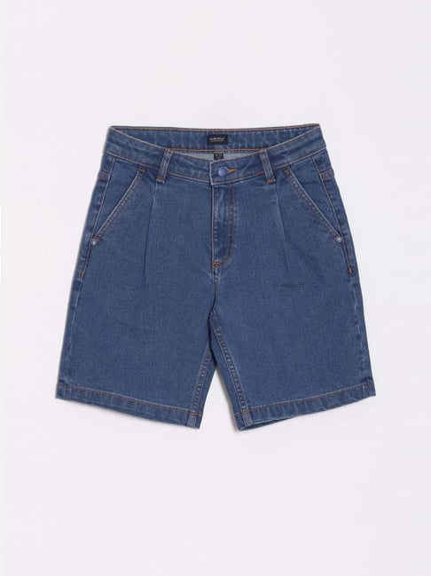 Allen Solly Kids Blue Regular Fit Shorts-picture-26