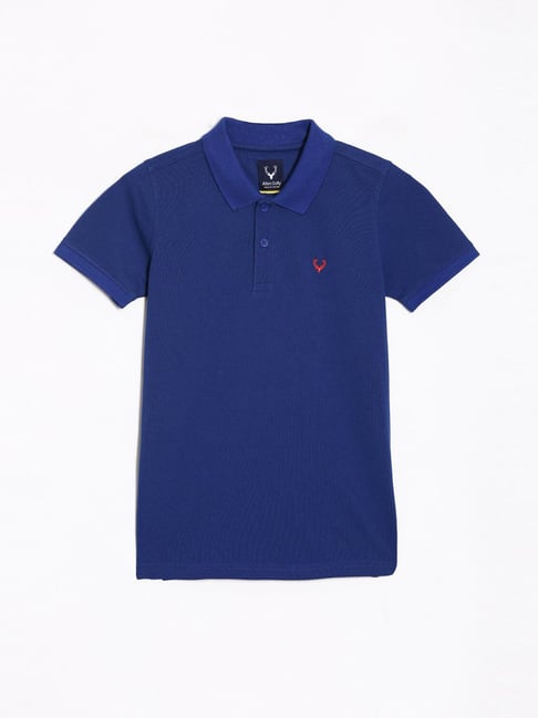 Allen Solly Kids Blue Regular Fit Polo T-Shirt-picture-16