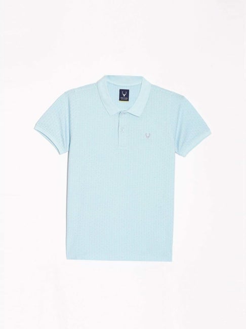 Allen Solly Kids Blue Printed Regular Fit Polo T-Shirt-picture-38