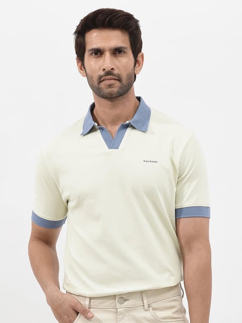 Rare Rabbit Green Regular Fit Solid Polo T-Shirt-picture-37