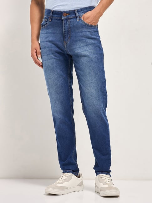The Bear House Blue Skinny fit Solid Jeans-picture-10