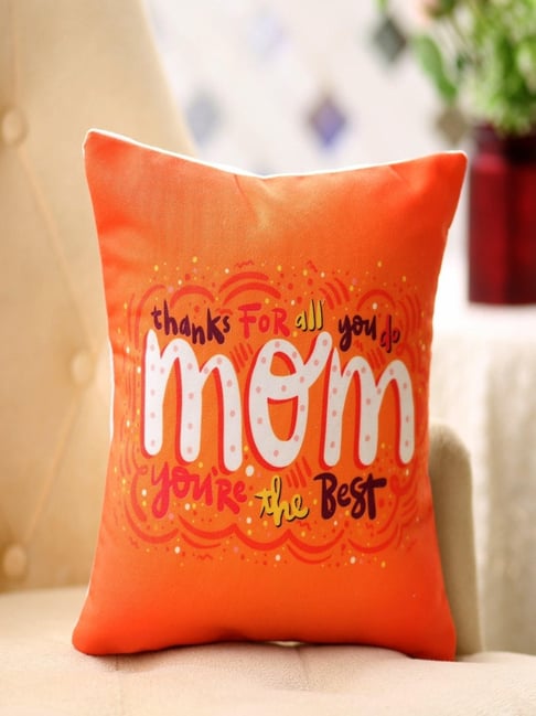 FNP Multicolor Canvas Printed Best Mom Cushion