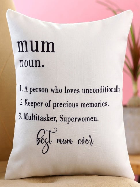 FNP Multicolor Canvas Printed Best Mom Ever Cushion