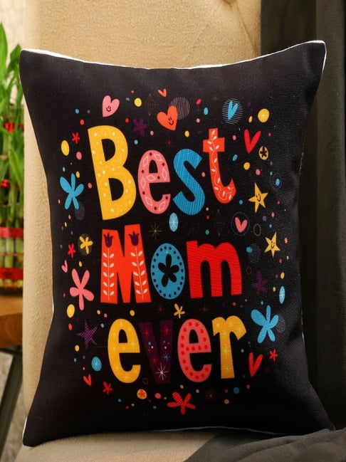 FNP Multicolor Canvas Printed Best Mom Cushion