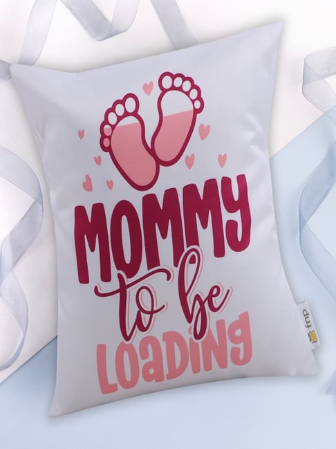 FNP Multicolor Canvas Printed Mom To Be Cushion