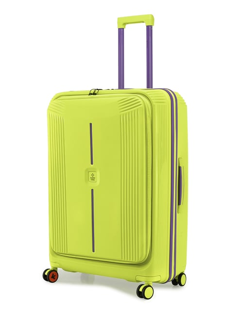 Nasher Miles Green 8 Wheels Alexandria Hard-Sided Polypropylene Trolley Bag-picture-34