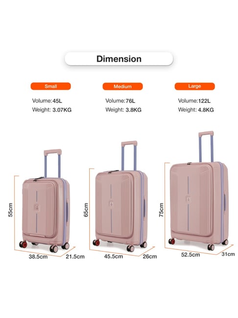 On　PACELONG-T Mサイズ Nasher Miles Alexandria Hard Check-in Luggage 65cm 8 Wheels Medium