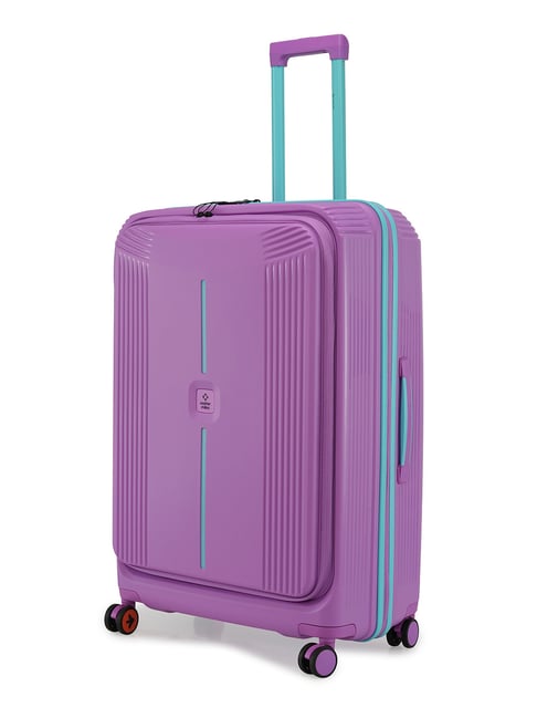 Nasher Miles Purple 8 Wheels Alexandria Hard-Sided Polypropylene Trolley Bag-picture-39