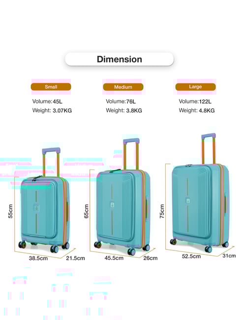 On　PACELONG-T Mサイズ Nasher Miles Alexandria Hard Cabin Luggage 55cm 8 Wheels Small