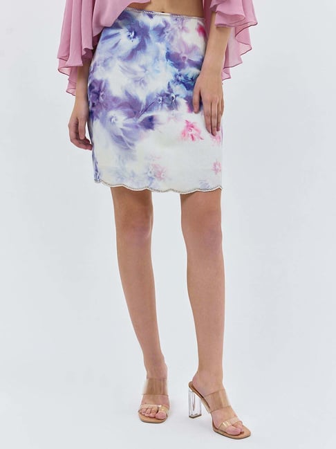 Cover Story White Regular Fit Printed Skirt-picture-10