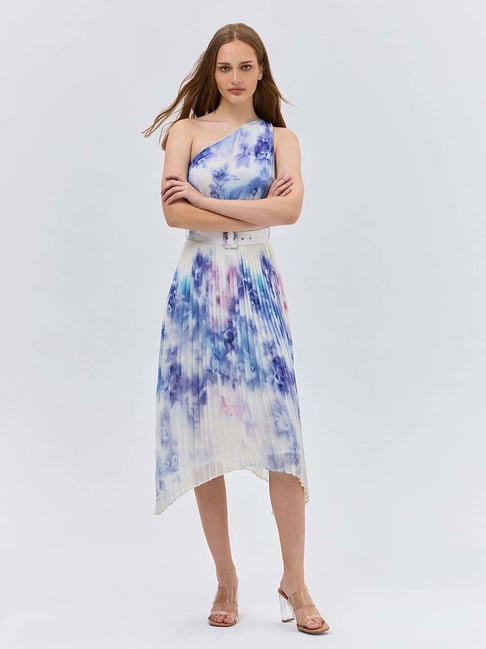 Cover Story White Regular Fit Printed Dress-picture-20