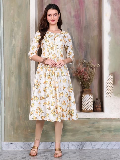 Aurelia White Floral Print Kurta-picture-41