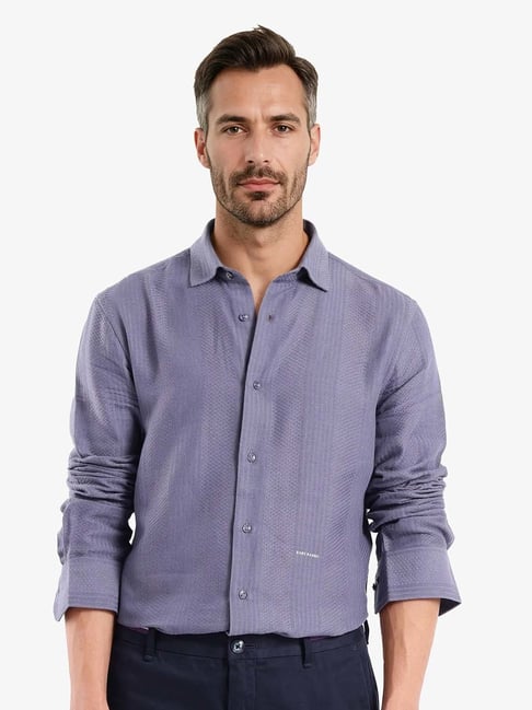 Rare Rabbit Blue Regular Fit Solid Shirt-picture-25