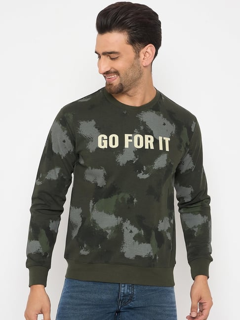 Duke Olive Regular Fit Printed Sweatshirt-picture-28