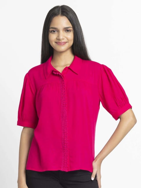 SHAYE Pink Casual Shirt-picture-12
