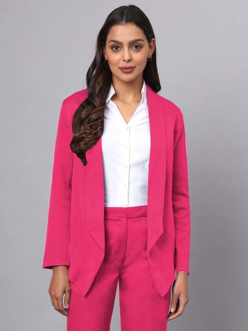 Brinns Pink Regular Fit Blazer-picture-10