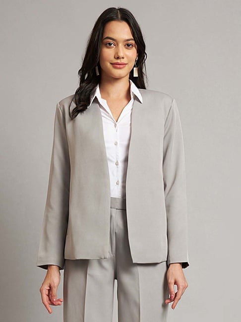 Brinns Grey Regular Fit Blazer-picture-38