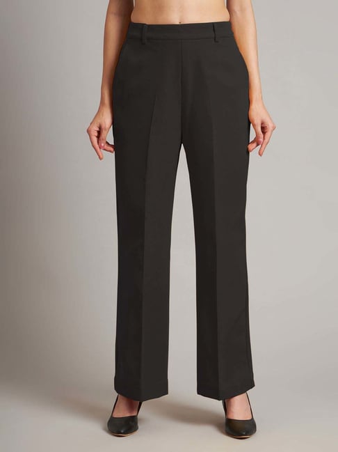 Brinns Black Regular Fit Trousers
