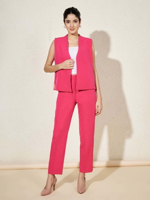 Brinns Pink Regular Fit Formal Suit-picture-40