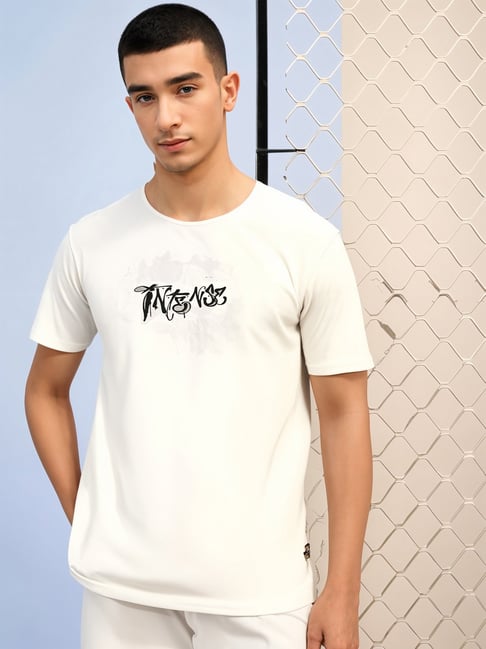 Vimal Jonney White Loose Fit Graphic T-Shirt-picture-40