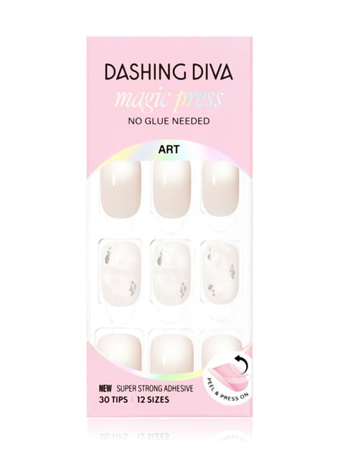 DASHING DIVA Magicpress - White Marble - 30 Pcs