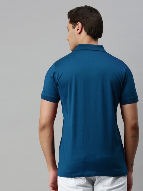 Ramraj Cotton Men's Mercerized Cotton Polo Shirts Ramraj Blue