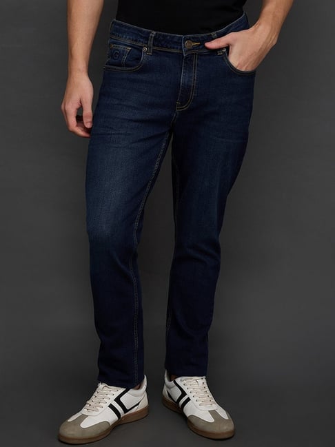 Giordano Dark Blue Regular Fit Mid-Rise Jeans