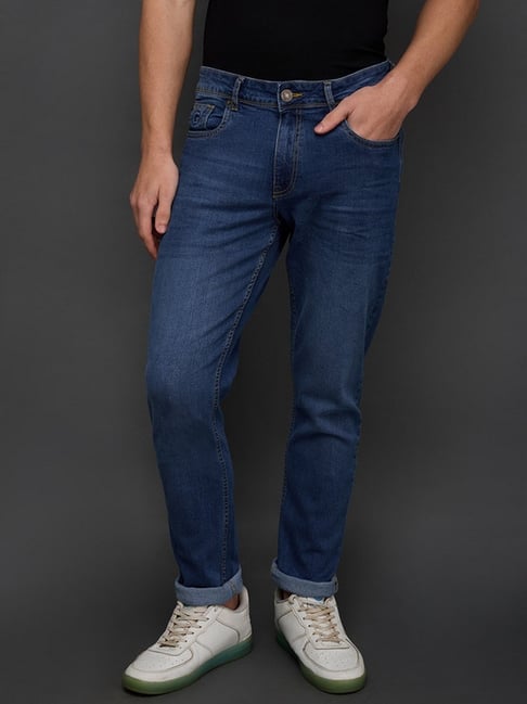 Giordano Mid Blue Regular Fit Mid-Rise Jeans