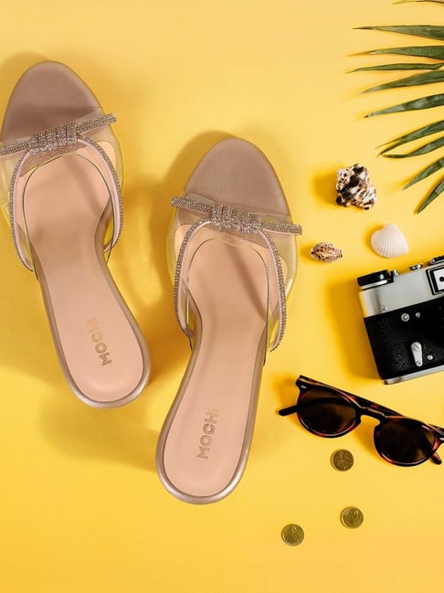 Mochi Women's Rose Gold Slide Sandals-picture-24