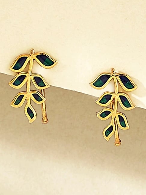 P.N.Gadgil Jewellers Celestial Foliage 22kt Yellow Gold Earcuff Earring For Woman-image-20
