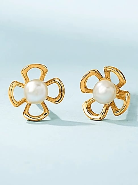 P.N.Gadgil Jewellers Flora Blossom 22kt Yellow Gold Stud Gold Earring For Kids-image-24