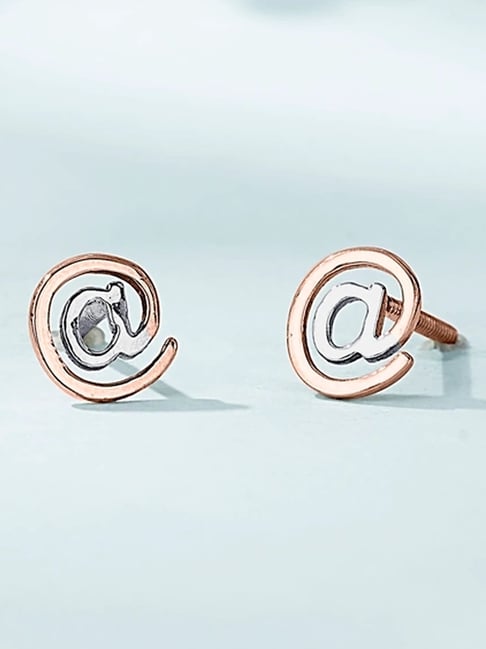 litestyle by png P.N.Gadgil Jewellers Twirl@ Charm 18kt Rose Gold Stud Gold Earring For Woman-picture-37