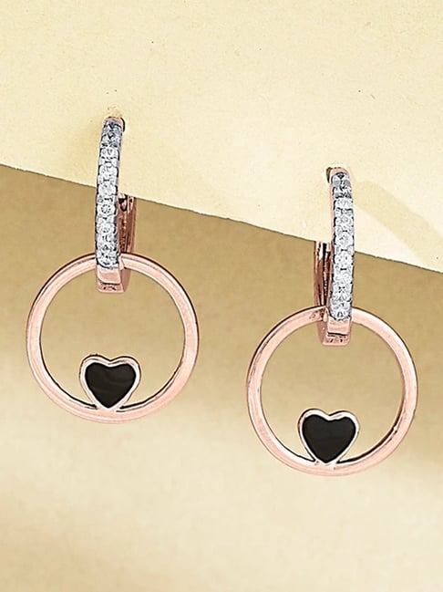 litestyle by png P.N.Gadgil Jewellers Circle of Heart 18kt Rose Gold Stud Gold Earring For Woman-picture-19