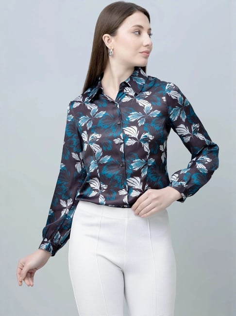 PURYS Black Printed Casual Shirt-picture-35