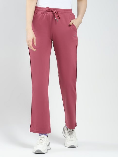 Monte Carlo Pink Cotton Solid Trackpants