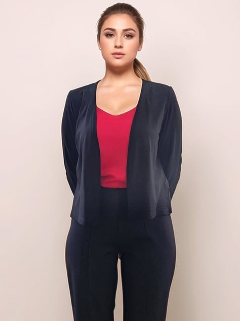 Zink London Black Cotton Straight Fit Shrug-picture-17