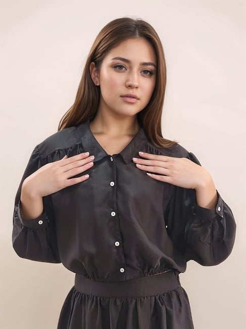 Zink London Black Loose Fit Top-picture-20