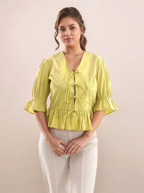 Zink London Yellow Straight Fit Top-picture-21