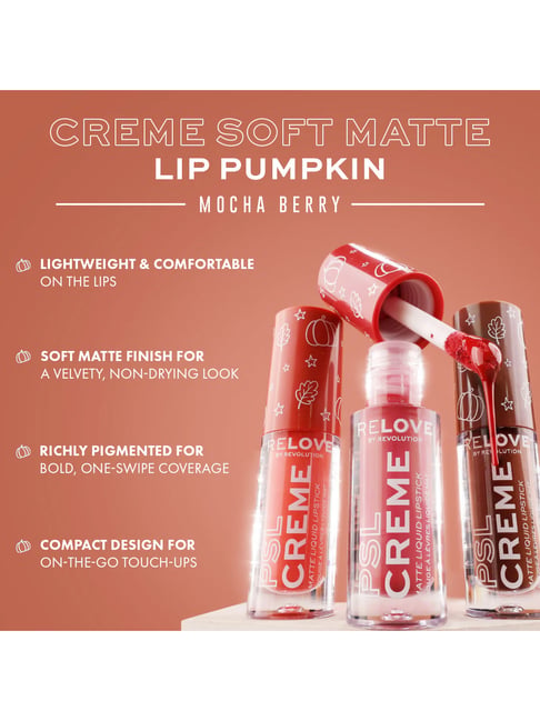 Buy Makeup Revolution Relove PSL Creme Soft Matte Lip Pumpkin