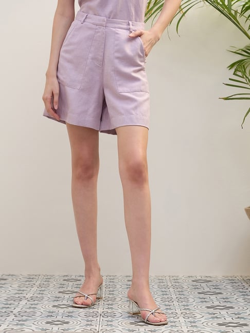 Iconic Pink Regular Fit Shorts