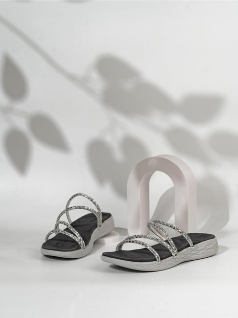 Women's Silver Casual Sandals