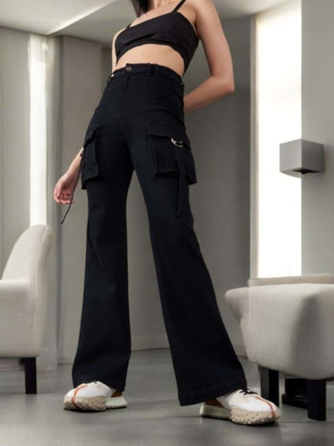 Dolce Crudo Black Flare Fit Jeans-picture-35