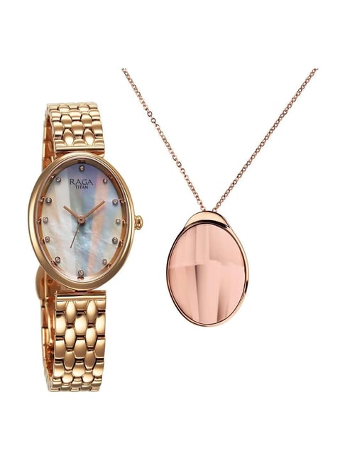Titan 95258WM01F Raga Memoirs Analog Watch for Women with Necklace-picture-26
