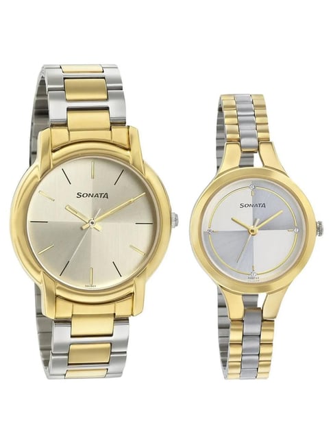 Sonata NR79548151BM01P Couple Analog Watch