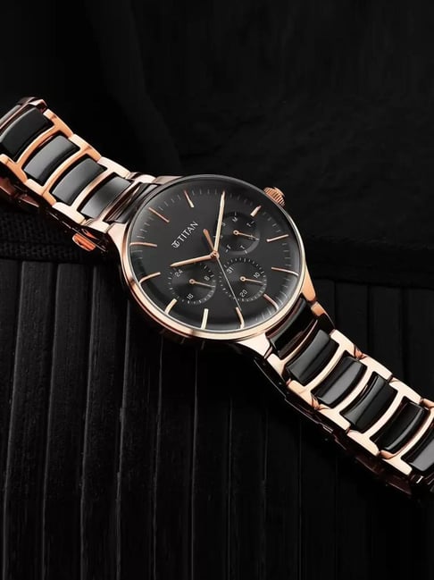 Titan 90148KD03 Ceramic Fusion Analog Watch for Men